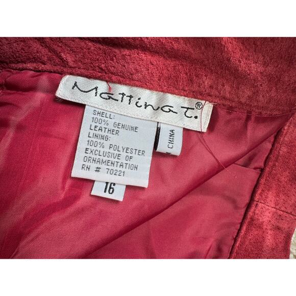 MATTINA T Vintage Suede Patchwork Women's Skirt & Top separates/Outfit, 16 - Picture 5 of 16